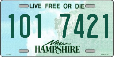NH license plate 1017421