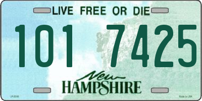 NH license plate 1017425