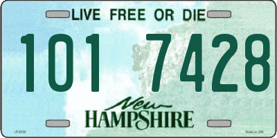 NH license plate 1017428