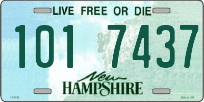 NH license plate 1017437
