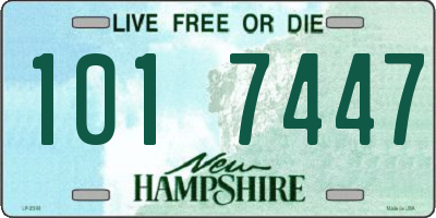 NH license plate 1017447