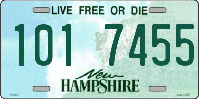 NH license plate 1017455