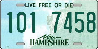 NH license plate 1017458