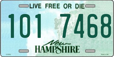 NH license plate 1017468