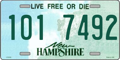 NH license plate 1017492