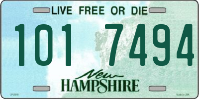 NH license plate 1017494
