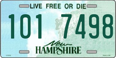 NH license plate 1017498