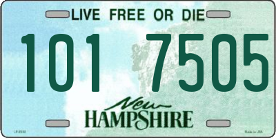 NH license plate 1017505