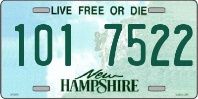 NH license plate 1017522