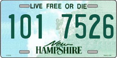 NH license plate 1017526
