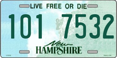 NH license plate 1017532