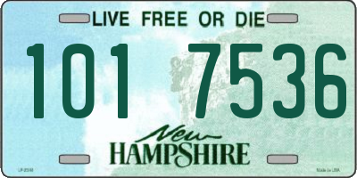 NH license plate 1017536
