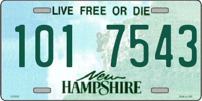 NH license plate 1017543