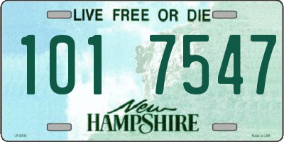 NH license plate 1017547