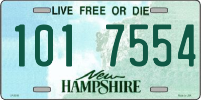 NH license plate 1017554
