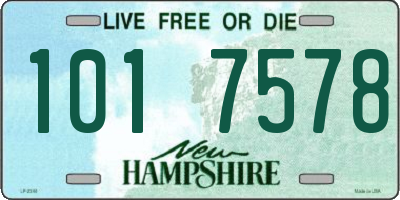 NH license plate 1017578