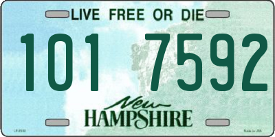 NH license plate 1017592