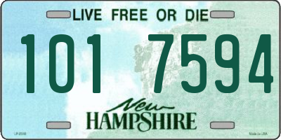 NH license plate 1017594