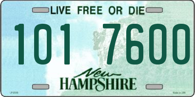 NH license plate 1017600