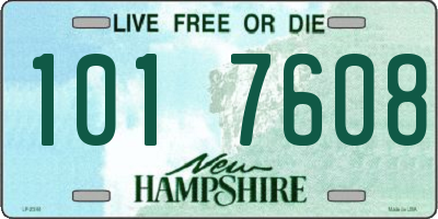 NH license plate 1017608