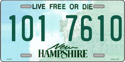 NH license plate 1017610