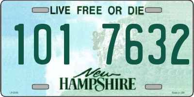NH license plate 1017632