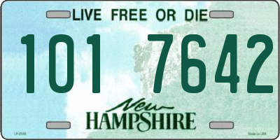 NH license plate 1017642
