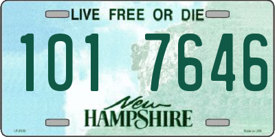 NH license plate 1017646