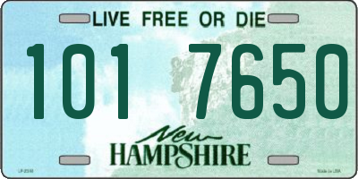 NH license plate 1017650