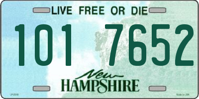 NH license plate 1017652