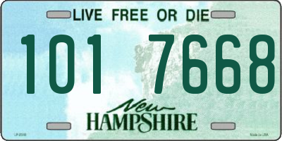 NH license plate 1017668