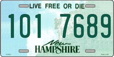 NH license plate 1017689