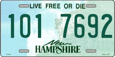 NH license plate 1017692