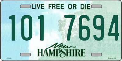 NH license plate 1017694