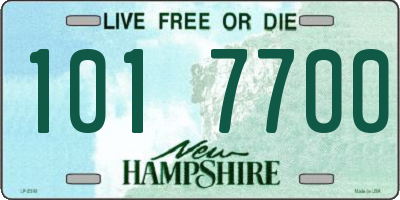 NH license plate 1017700