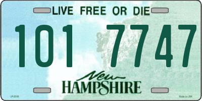 NH license plate 1017747