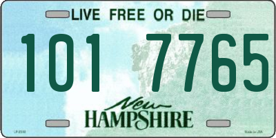 NH license plate 1017765