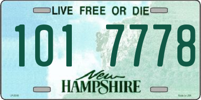 NH license plate 1017778