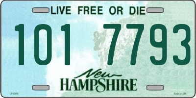 NH license plate 1017793