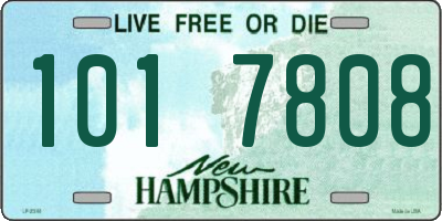 NH license plate 1017808