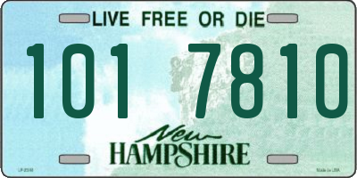 NH license plate 1017810