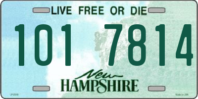 NH license plate 1017814