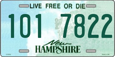 NH license plate 1017822