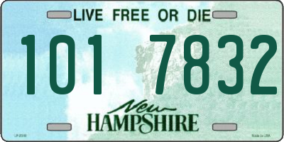 NH license plate 1017832