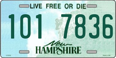 NH license plate 1017836