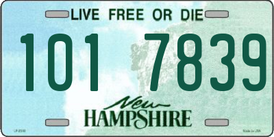 NH license plate 1017839
