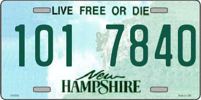 NH license plate 1017840