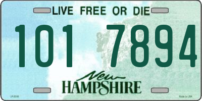 NH license plate 1017894