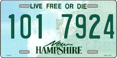 NH license plate 1017924