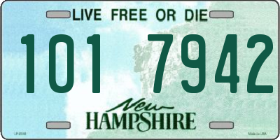 NH license plate 1017942